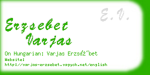 erzsebet varjas business card